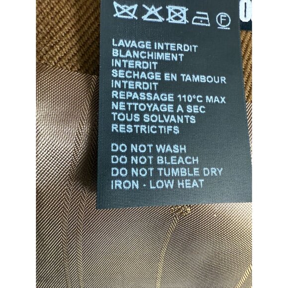 THE KOOPLES Designer Wool Leather Suit Jacket Khaki Brown Fr‎ Size 40 US 8 - Picture 11 of 15